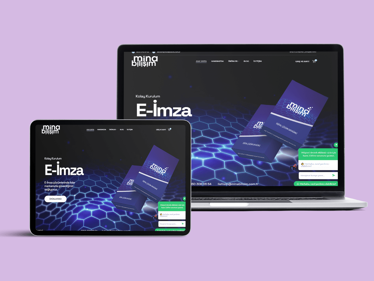 Mina Bilişim Web Sitesi
