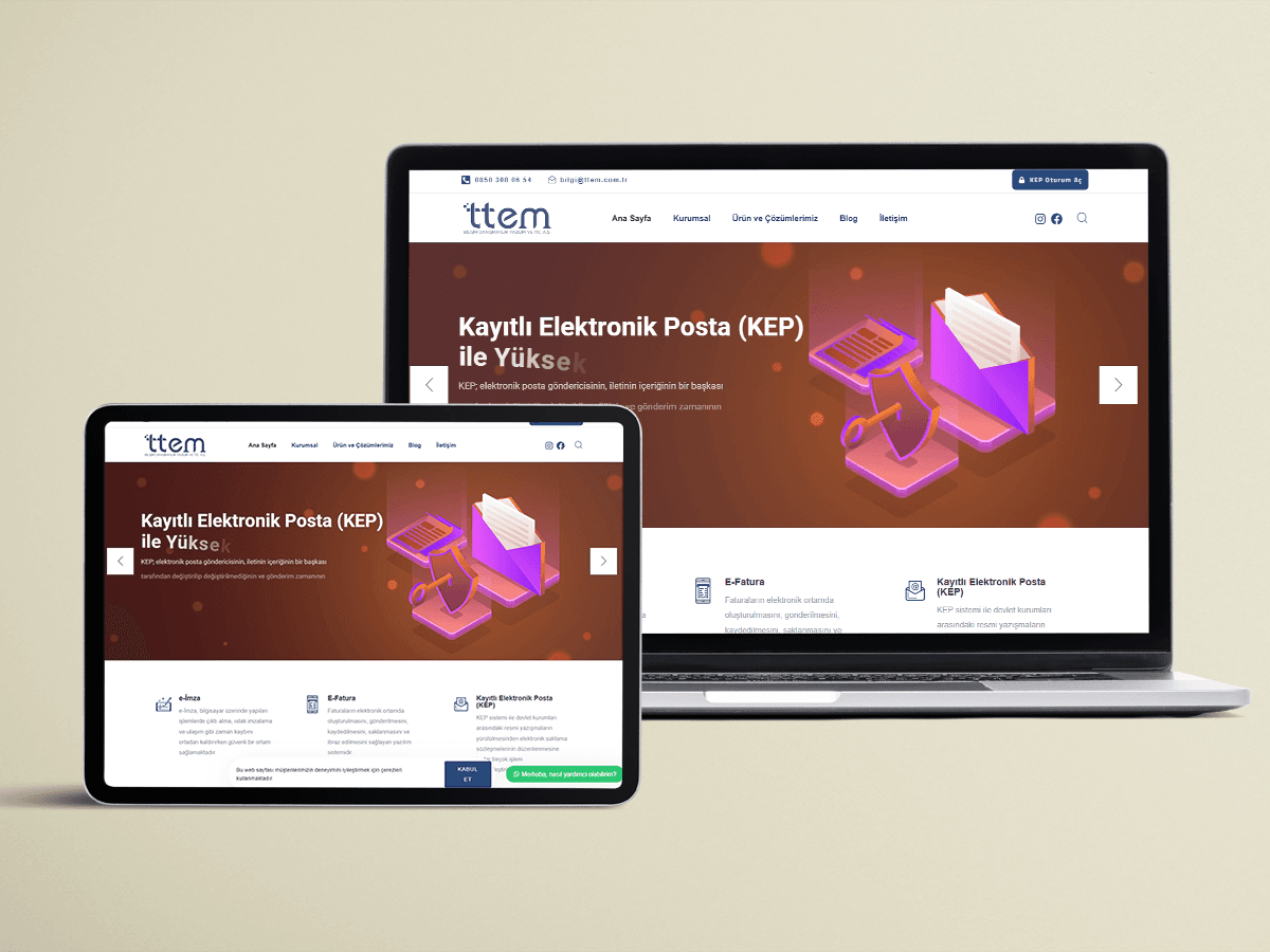 TTEM Bilişim web sitesi